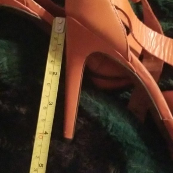 Luxury Rebel Orange Sandal Heels - Picture 2 of 4